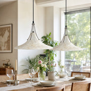 Lunavera Artistic Capiz Shell Hanging Light Contemporary Minimalist Hanging Lamp for Multiple Rooms
