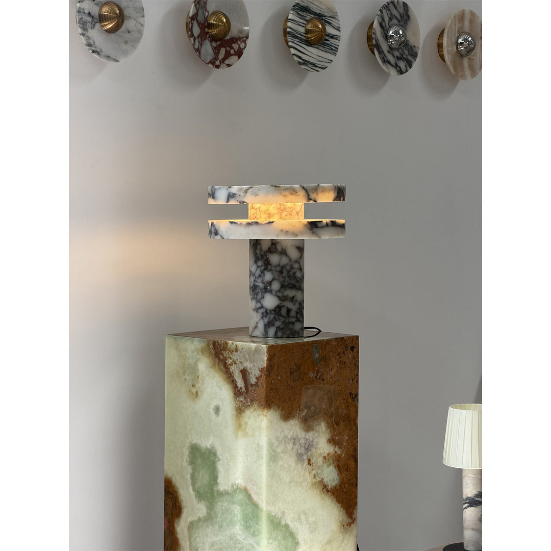 Säulen-Marmor-Tischlampe