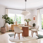 Load image into Gallery viewer, Solivara Pendant – Linen Pendant Light – Layered Shade
