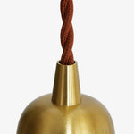 Carica l'immagine nella visualizzazione Galleria, Natural brass finish and braided cord detail