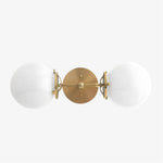 Load image into Gallery viewer, Lumio Globe Art Deco Vanity Light -  Opal Globe Bathroom Sconce

