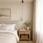 Bild in die Galerieansicht laden, Veridia Modern Adjustable Slim Pendant Light - Metal Acrylic Hanging Lamp for Bedroom and Hallway