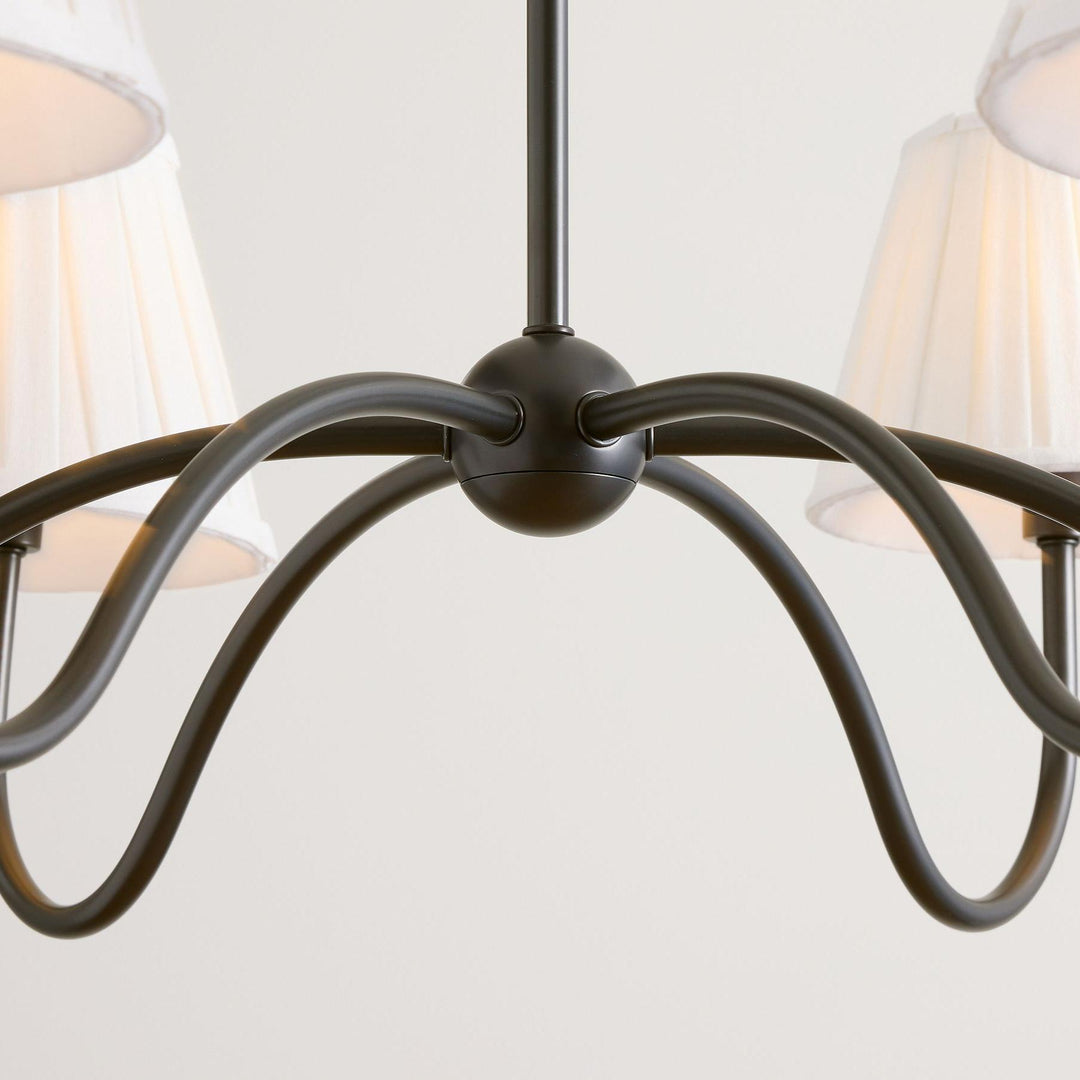 Luvora Modern Multi-Head Pleated Shade Chandelier - Stylish Fabric Ceiling Fixture