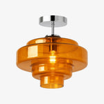 Load image into Gallery viewer, Koloro Glass Ceiling Light — Layered Rounded Design Lampshade for Hallway or Cloakroom