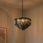 Afbeelding laden in galerijweergave, Aurevon Kristallen Prisma Metalen Frame Moderne Plafondkroonluchter voor Huis en Hotel