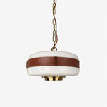 Cargar imagen en el visor de la Galería, Warm Jade Vintage Milk Glass Pendant Light