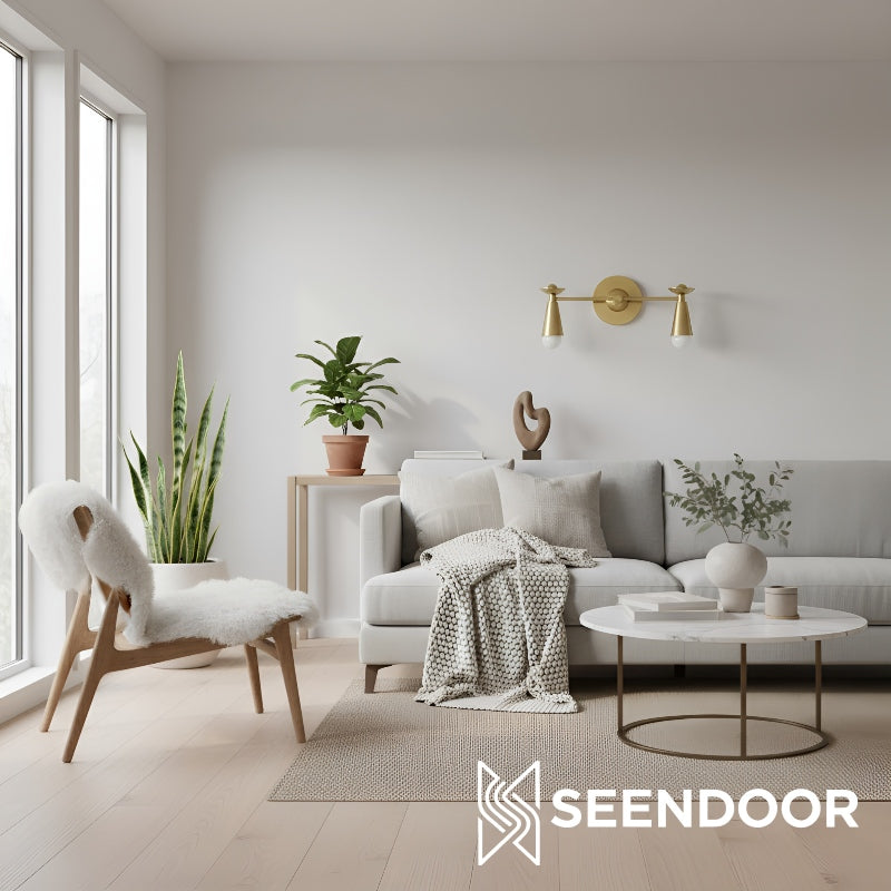 Pyralis Vintage-Style Cone Wall Sconce Brass Finish for Bedroom & Corridor