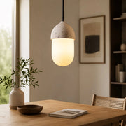 Room scale view showing the pendant light in a calm interior