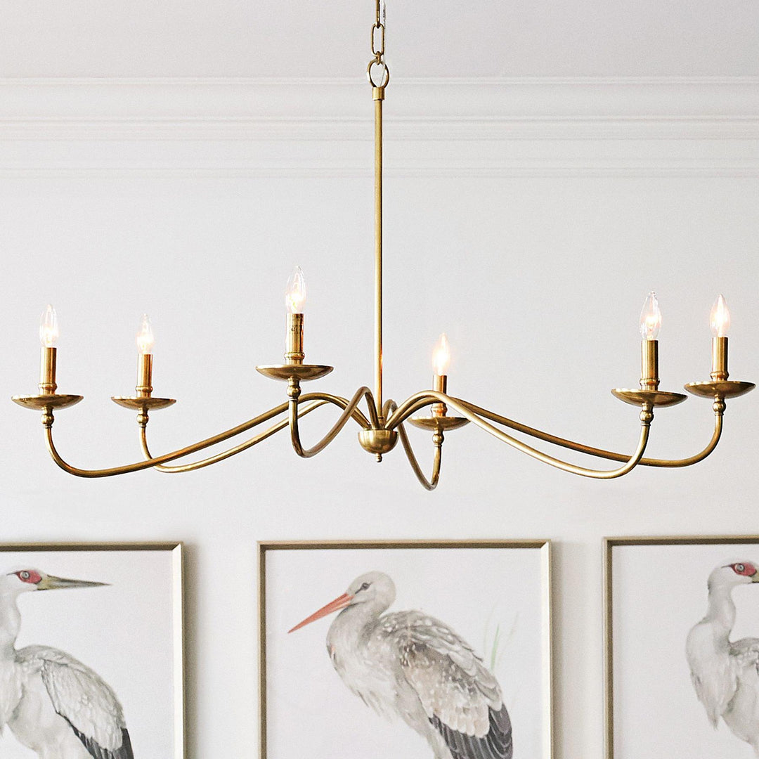 Rowan Timeless Iron Candle Design Chandelier - Industrial Interior Lighting For Bedroom