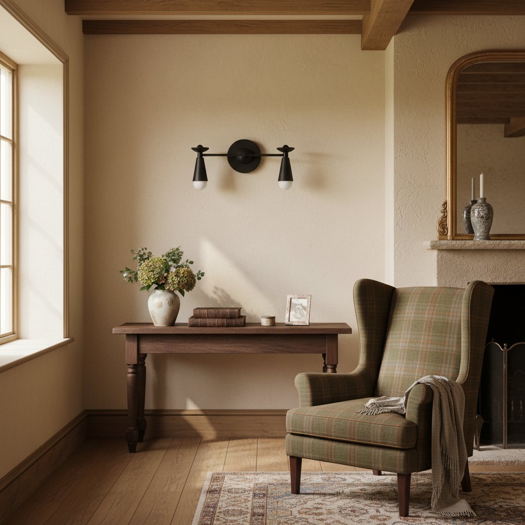 Pyralis Vintage-Style Cone Wall Sconce Brass Finish for Bedroom & Corridor