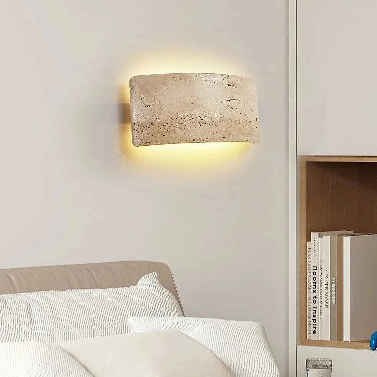 Luz de Pared Exterior Moderna de Travertino IP65 Impermeable