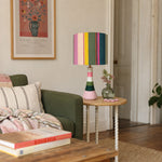 Charger l'image dans la visionneuse de la galerie, Colorful striped table lamp on side table in a living room setting