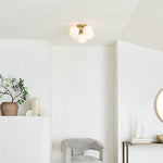 Load image into Gallery viewer, Brina Glass 5-Light Flush Mount - Minimalist Glass Ceiling Fixture
