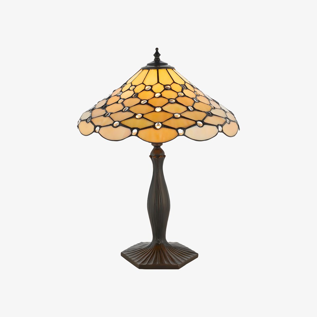 TF Pearl glas-in-lood tafellamp - Sfeerverlichting voor slaapkamer en woonkamer