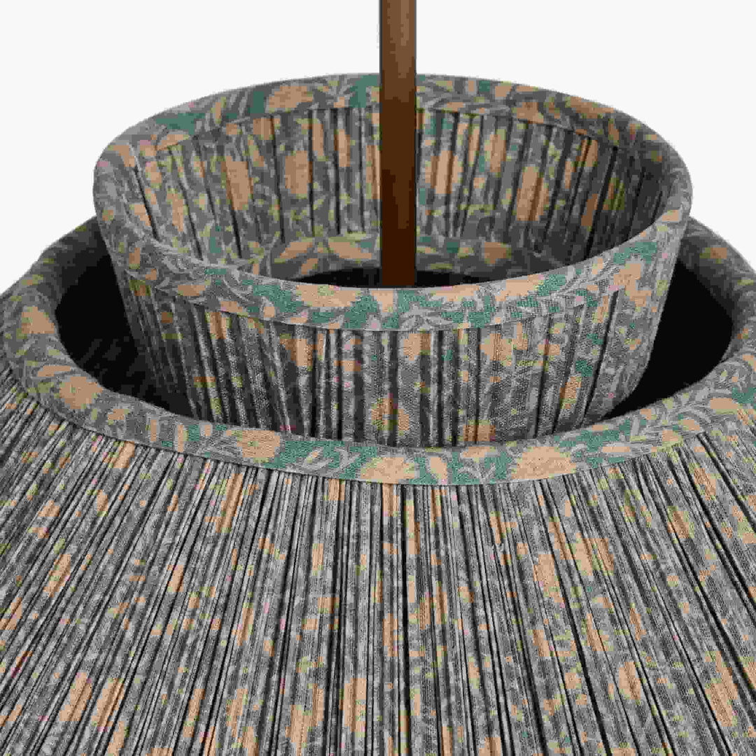 Florevian Nowoczesna Lampa Wisząca z Lnu - Artystyczne Wyraziste Oświetlenie do Jadalni