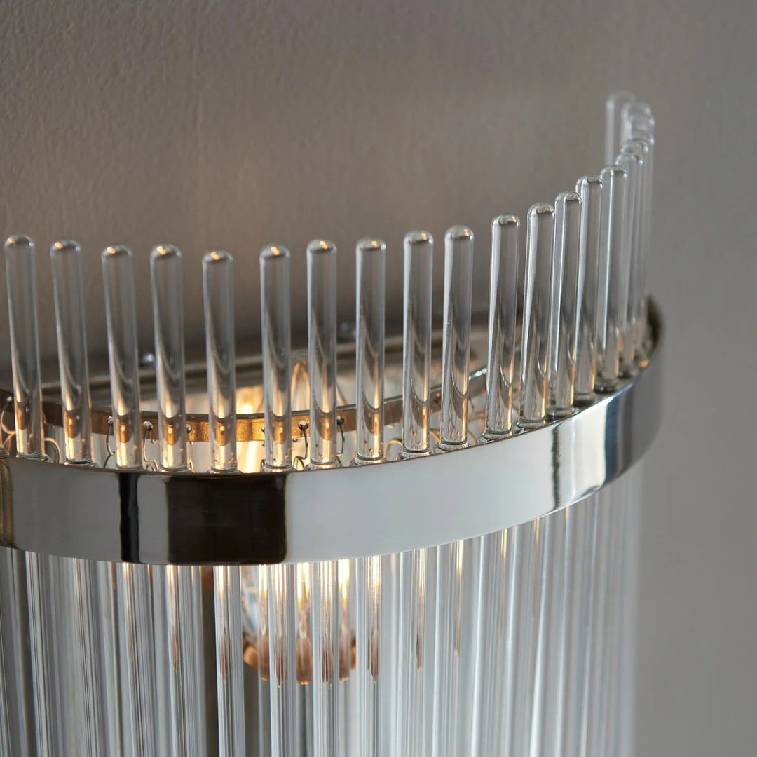 Applique Minimalista RibGlow con Bacchette di Vetro - Elegante Lampada da Parete per Casa
