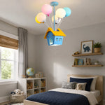 Cargar imagen en el visor de la Galería, Colorful Balloon House LED Pendant Light for Kids Rooms