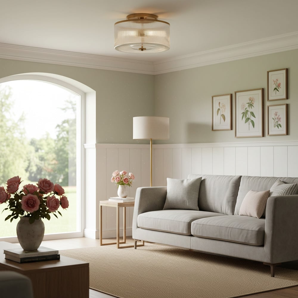 Luminique Clean Edge Modern Flushmount for Office & Entryway