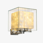 Load image into Gallery viewer, Beamira Mica Square Wall Lamp - Glass Shade Shell Decorative Wall Light for Hallway