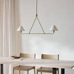 Load image into Gallery viewer, Diora Pendant Light -  Modern Metal Fixture with Linen Shades
