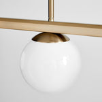 Load image into Gallery viewer, Brelia Round Light Chandelier - Modern Milk Glass Globe Ceiling Light

