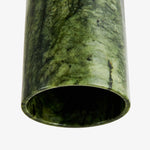 Cargar imagen en el visor de la Galería, Close view of the polished green jade cylinder shade texture and lower rim