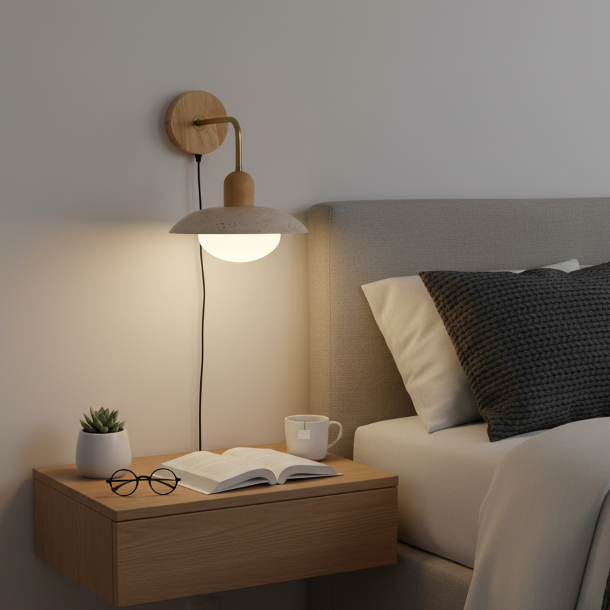 Lampa ścienna z wtyczką Carolia
