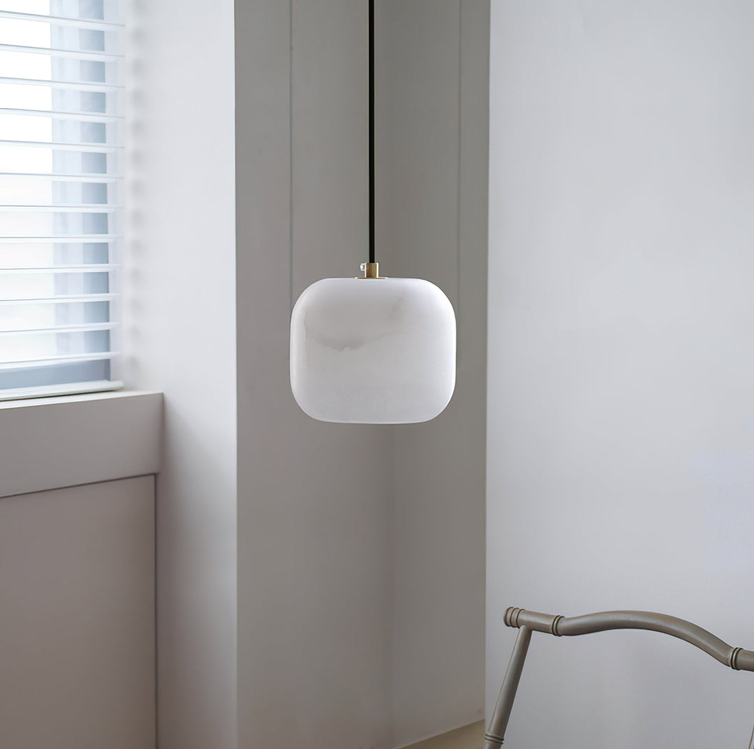 Lampa wisząca nocna z alabastru