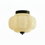 Load image into Gallery viewer, Vintage Eloise Milk Glass Flush Mount Ceiling Light - Vintage Charm Soft Glow
