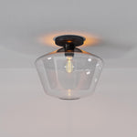 Load image into Gallery viewer, Merin Minimalist Sleek Geometric Glass Flushmount Light
