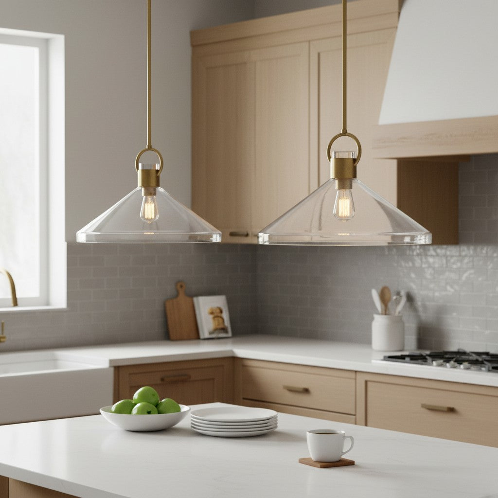 Suspension en Forme de Cône Orvessa – Luminaire Style Contemporain pour Cuisine ou Salon