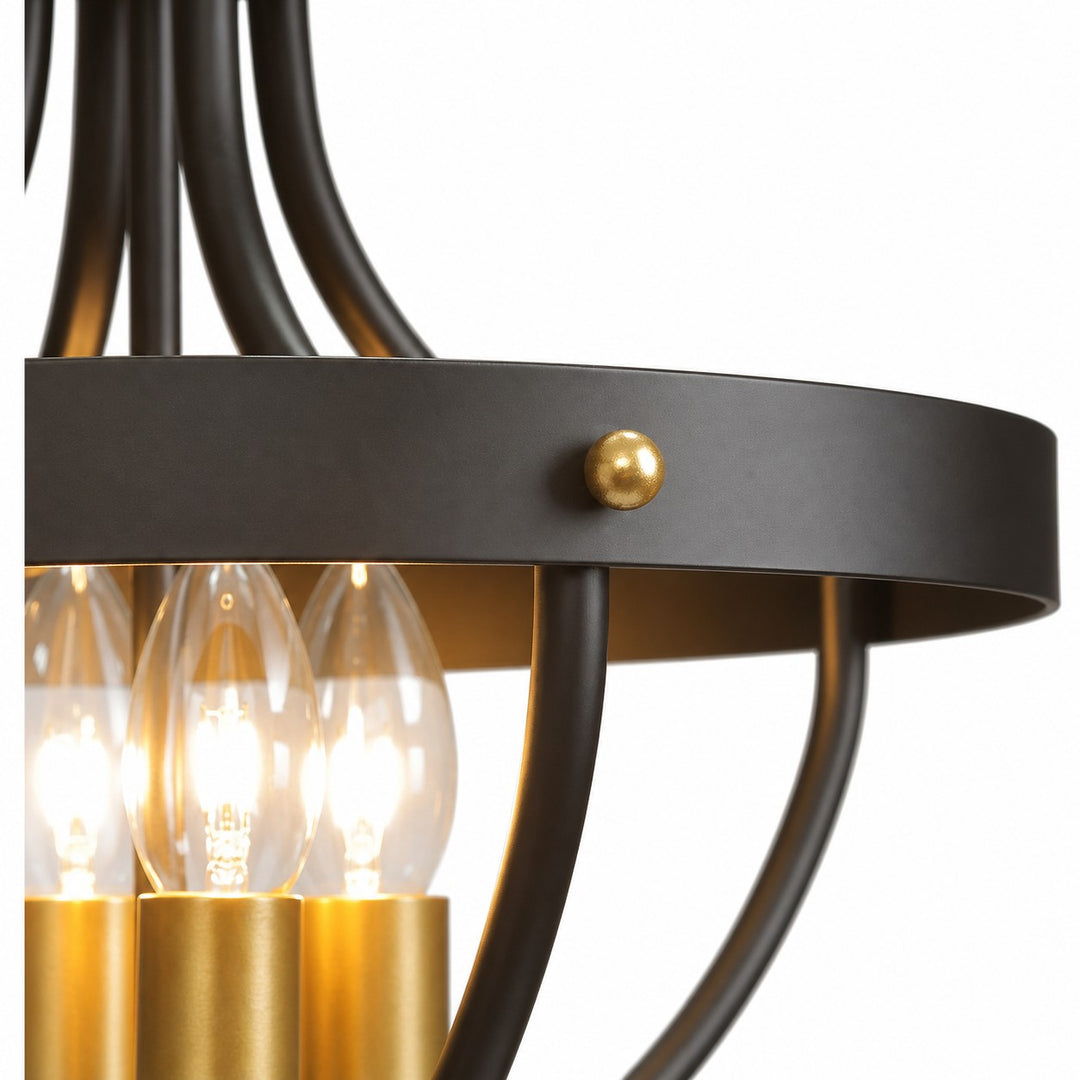 Vintage plafondlamp in landelijke stijl, halfopbouw