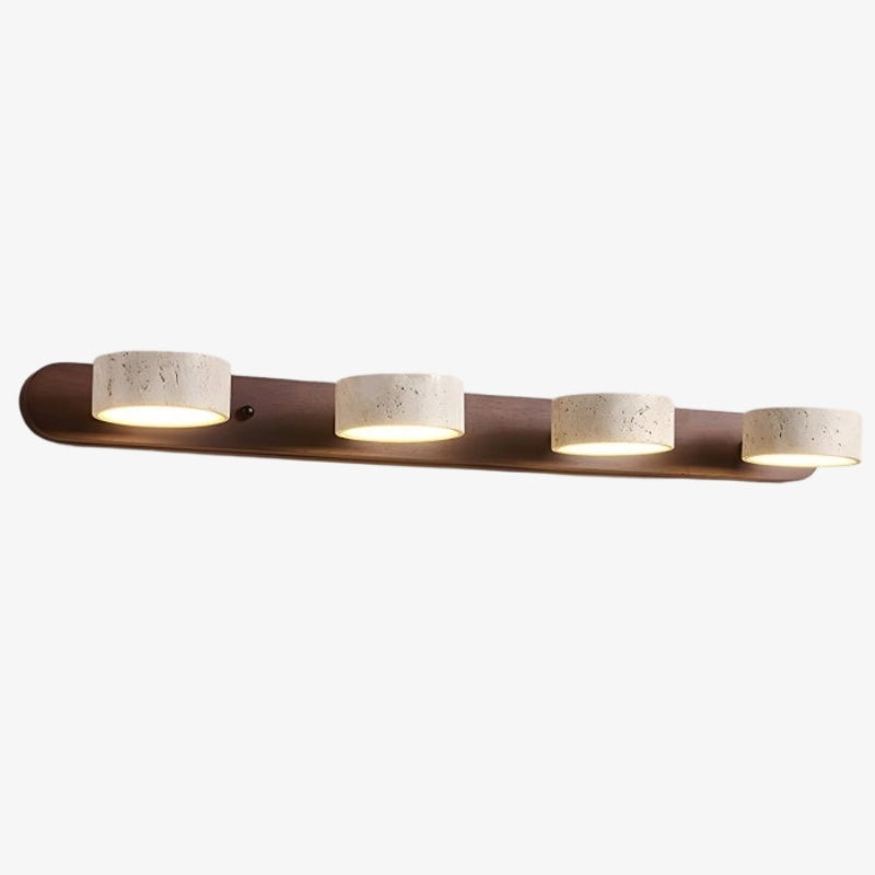 Travellia Moderne Lineare Mehrkopf-Wandleuchte – Naturstein Minimalistische Beleuchtung für Schlafzimmer und Flur