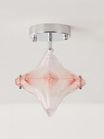 Load image into Gallery viewer, Art Deco Star Ceiling Lamp – Frosted Glass Fixture for Hallway &amp; Entryway – Astris Ceres
