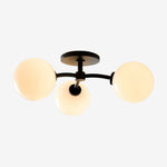 Load image into Gallery viewer, Arden Glass Contemporary 3 Light Ceiling Fixture - Sculptural Multi-Light Fixture for Living Spaces