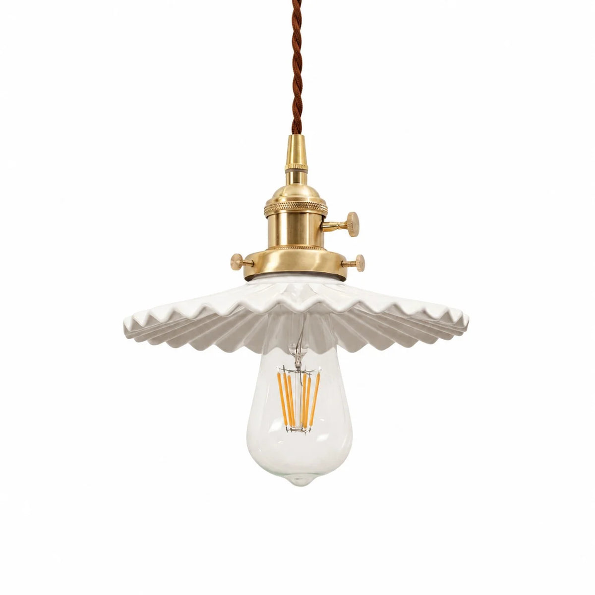 pleated ceramic pendant light 02