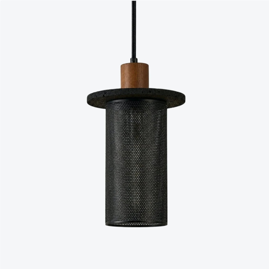 Black woven mesh pendant light product view