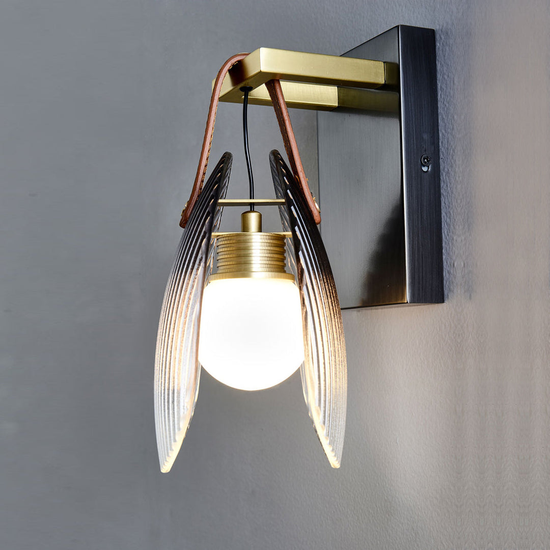 Shell Glas Wandleuchte