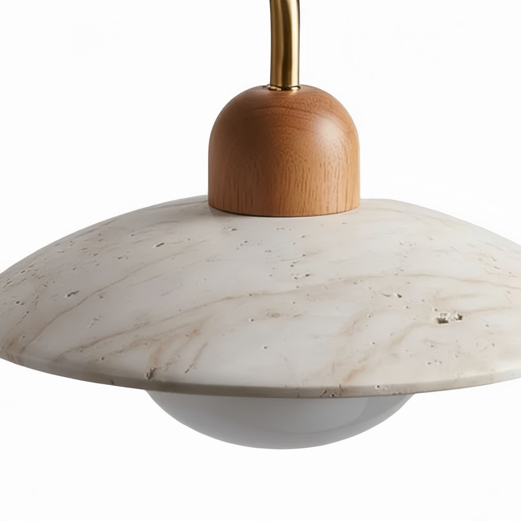 Travira Moderne Design Schijf Travertijn Wandlamp