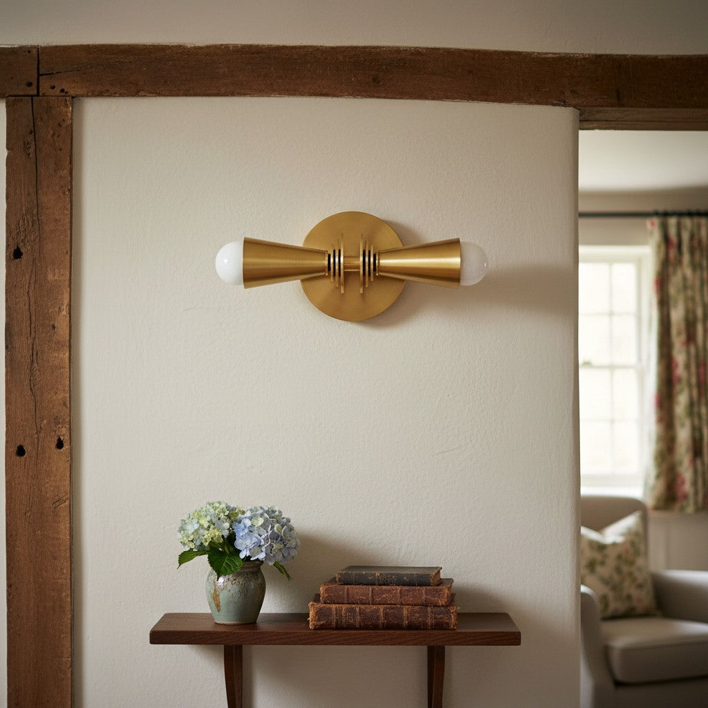 Pyralis Cone Art Deco Wall Light - Multi-Directional Sconce for Vanity or Wall