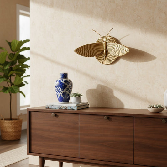 Aplique de Pared con Forma de Polilla Mothriel - Diseño Escultórico Lámpara Decorativa para Dormitorio