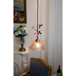 Bild in die Galerieansicht laden, Lalique Rosen Glas Pendelleuchte