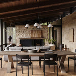 Load image into Gallery viewer, Diora Pendant Light -  Modern Metal Fixture with Linen Shades
