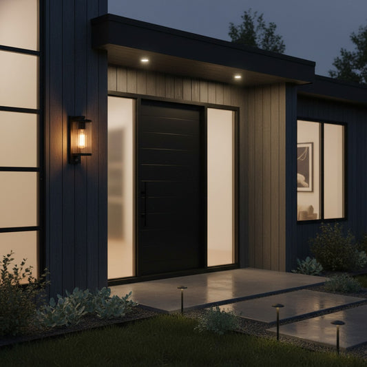 Aplique de Pared Exterior Karbonis Moderno - Luz de Seguridad con Sensor de Movimiento para Porche y Jardín