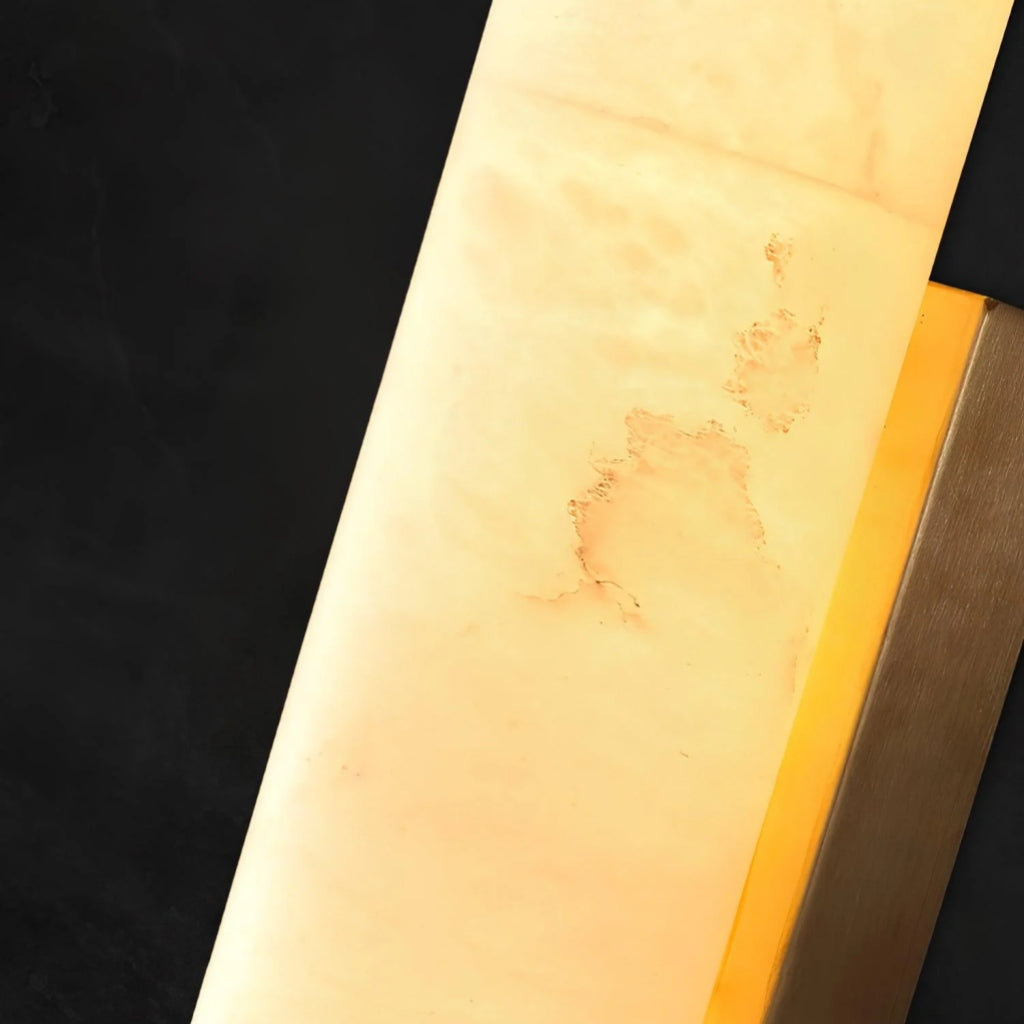 Solaryx Modern Alabaster Wall Lamp - Lighting for Bedroom Living Room