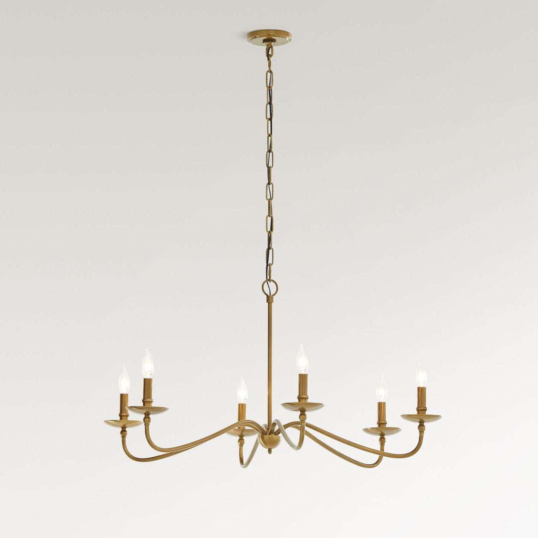 Rowan Timeless Iron Candle Design Chandelier - Industrial Interior Lighting For Bedroom