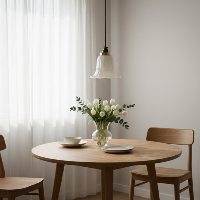 Solmira Klassieke Glazen Hanglamp - Decoratieve Makkelijk Te Plaatsen Hanglamp voor Lounge en Entree