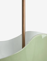 Load image into Gallery viewer, Bellina Radner Pendant Light – Colored Glass Shade with Brass Detail for Modern Spaces
