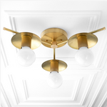 Load image into Gallery viewer, Radiro Globe Industrial Art Deco Light - Unfinished Brass Chandelier with Backsplashes
