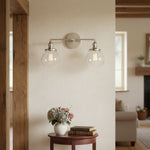 Load image into Gallery viewer, Lumio Globe Glass Globe Vanity Light - Modern Two Light Bathroom Sconce
